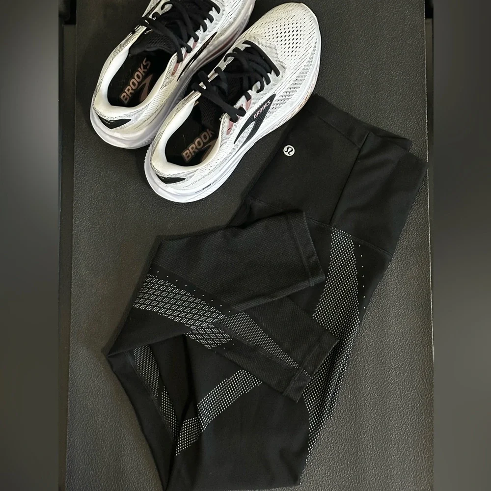 lululemon athletica Black and Gray High-Rise Leggings